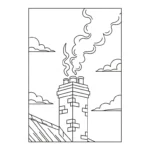 coloriage Village de Noël updated à imprimer pour enfant de 2 ans