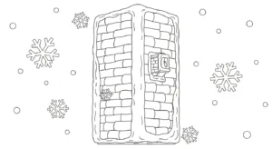 coloriage Village de Noël updated pour enfants à imprimer