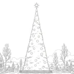 coloriage Village de Noël updated educatif pour enfant