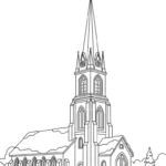 coloriage Village de Noël updated a dessiner et imprimer