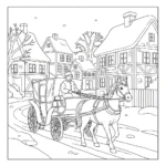 coloriage Village de Noël updated à imprimer pour enfant de 9 ans