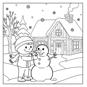 coloriage Village de Noël updated à imprimer a4