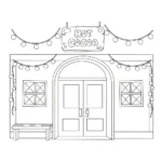 coloriage Village de Noël updated pour enfant de 6 ans