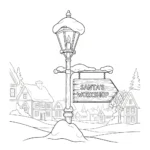 coloriage Village de Noël updated gratuit à imprimer