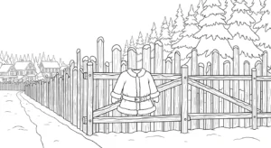 coloriage Village de Noël updated en ligne pour enfant