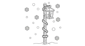 coloriage Village de Noël updated pour enfant de 6 ans
