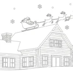 coloriage Village de Noël updated pour enfant gratuit