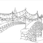 coloriage Village de Noël updated pour enfant de 4 ans