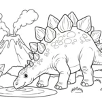 coloriage Volcan updated gratuit a imprimer