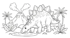 coloriage Volcan updated gratuit a imprimer