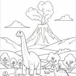 coloriage Volcan updated à imprimer gratuitement