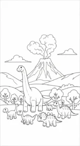 coloriage Volcan updated à imprimer gratuitement