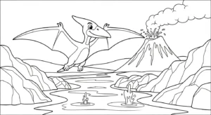 coloriage Volcan updated à imprimer gratuitement pdf
