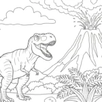 coloriage Volcan updated a imprimer