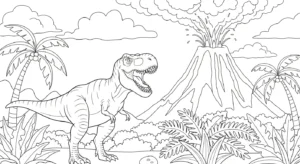 coloriage Volcan updated a imprimer