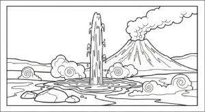 coloriage Volcan updated a telecharger