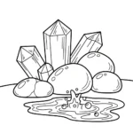 coloriage Volcan updated et decoupage
