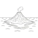 coloriage Volcan updated de pour enfants