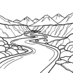coloriage Volcan updated à imprimer pour enfants