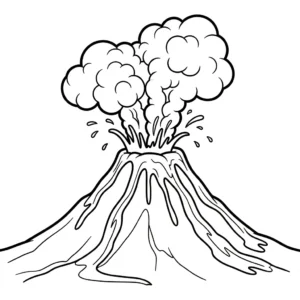 coloriage Volcan updated gratuit en ligne