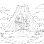 coloriage Volcan updated à imprimer a4