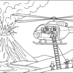 coloriage Volcan updated gratuit pour enfants
