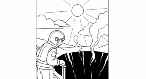 coloriage Volcan updated à imprimer kawaii
