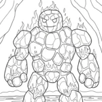 coloriage Volcan updated pour enfant