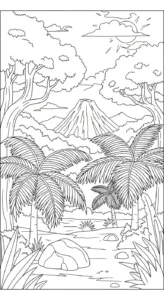 coloriage Volcan updated a imprimer gratuitement