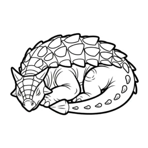 coloriage Ankylosaurus pour bebe a imprimer