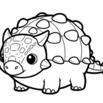 coloriage Ankylosaurus pour enfants