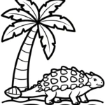 coloriage Ankylosaurus pour enfant de 7 ans
