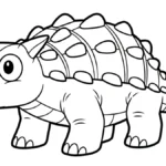 coloriage Ankylosaurus à imprimer pour enfant de 12 ans