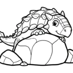 coloriage Ankylosaurus a imprimer
