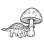 coloriage Ankylosaurus et apprentissage