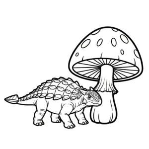 coloriage Ankylosaurus et apprentissage