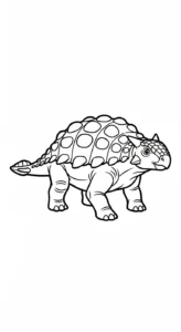coloriage Ankylosaurus à imprimer pdf gratuit