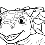coloriage Ankylosaurus et apprentissage