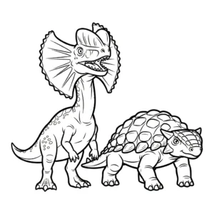 image pour coloriage Ankylosaurus enfant