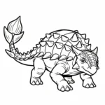coloriage Ankylosaurus à imprimer gratuitement