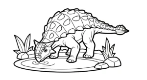coloriage Ankylosaurus pour enfants a imprimer