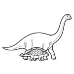 coloriage Ankylosaurus et apprentissage