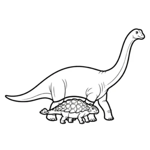 coloriage Ankylosaurus et apprentissage