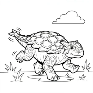 coloriage Ankylosaurus pour bebe a imprimer