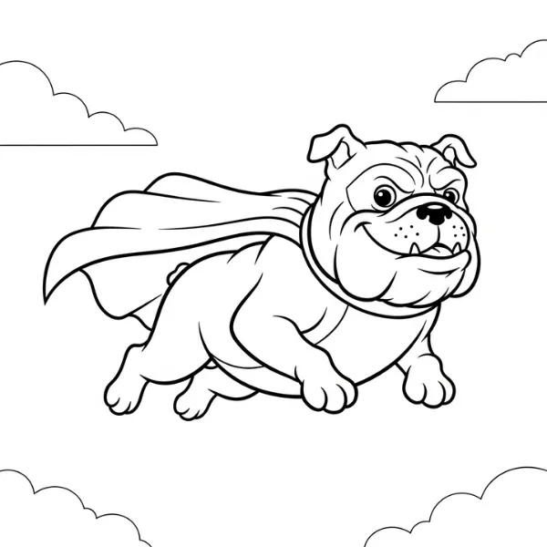 Tranh tô màu Bouledogue