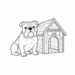 coloriage Bouledogue pour bebe a imprimer