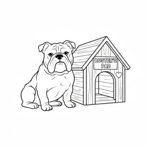 coloriage Bouledogue pour bebe a imprimer