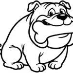 coloriage Bouledogue et decoupage
