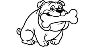 coloriage Bouledogue et decoupage