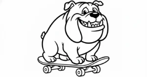 coloriage Bouledogue à imprimer pdf gratuit